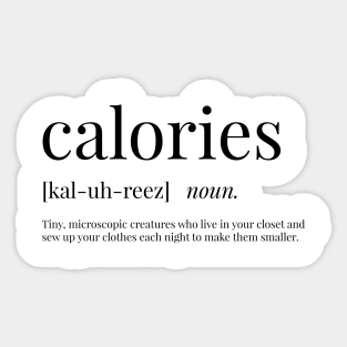 Calories Definition Sticker